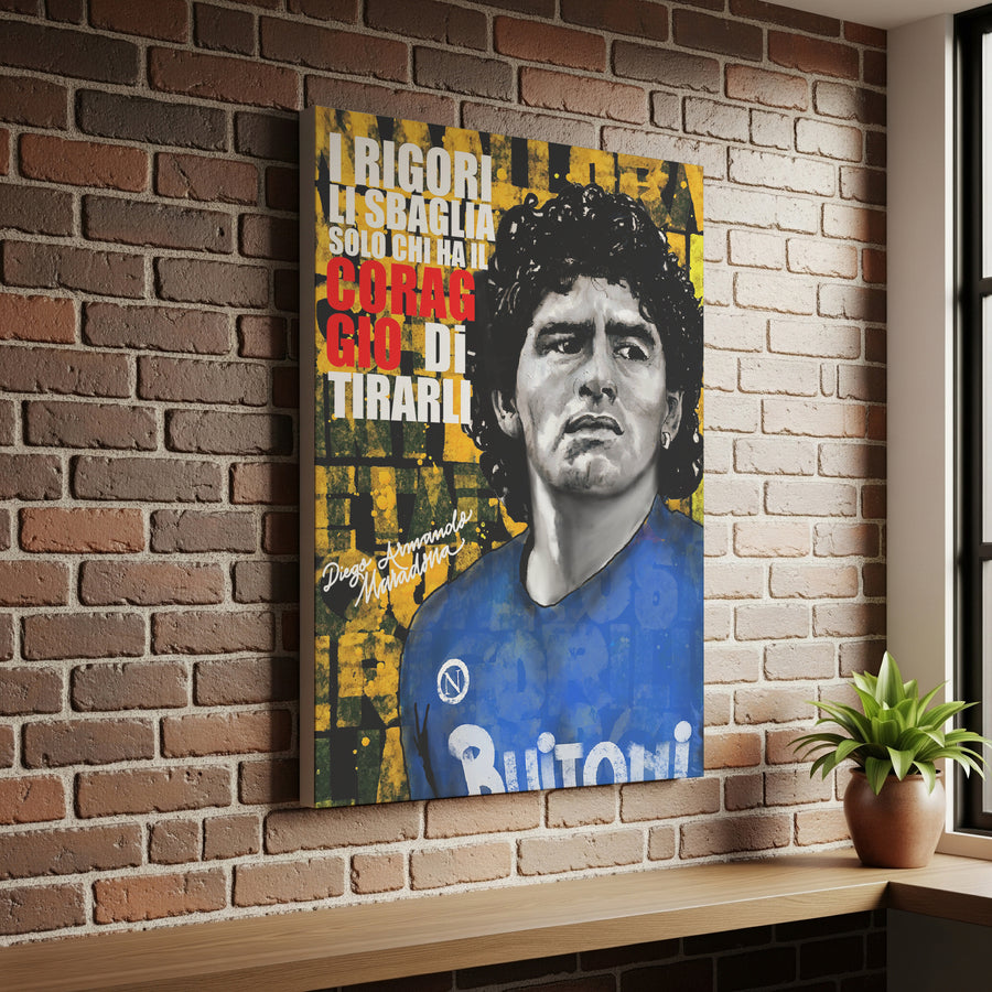 Poster 30x40 su Tela Maradona | Neapolitan Republic