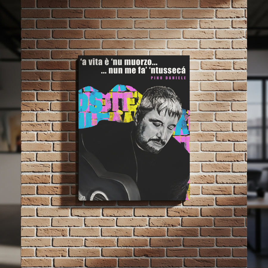 Poster 20x30 su Tela Pino Daniele | Neapolitan Republic