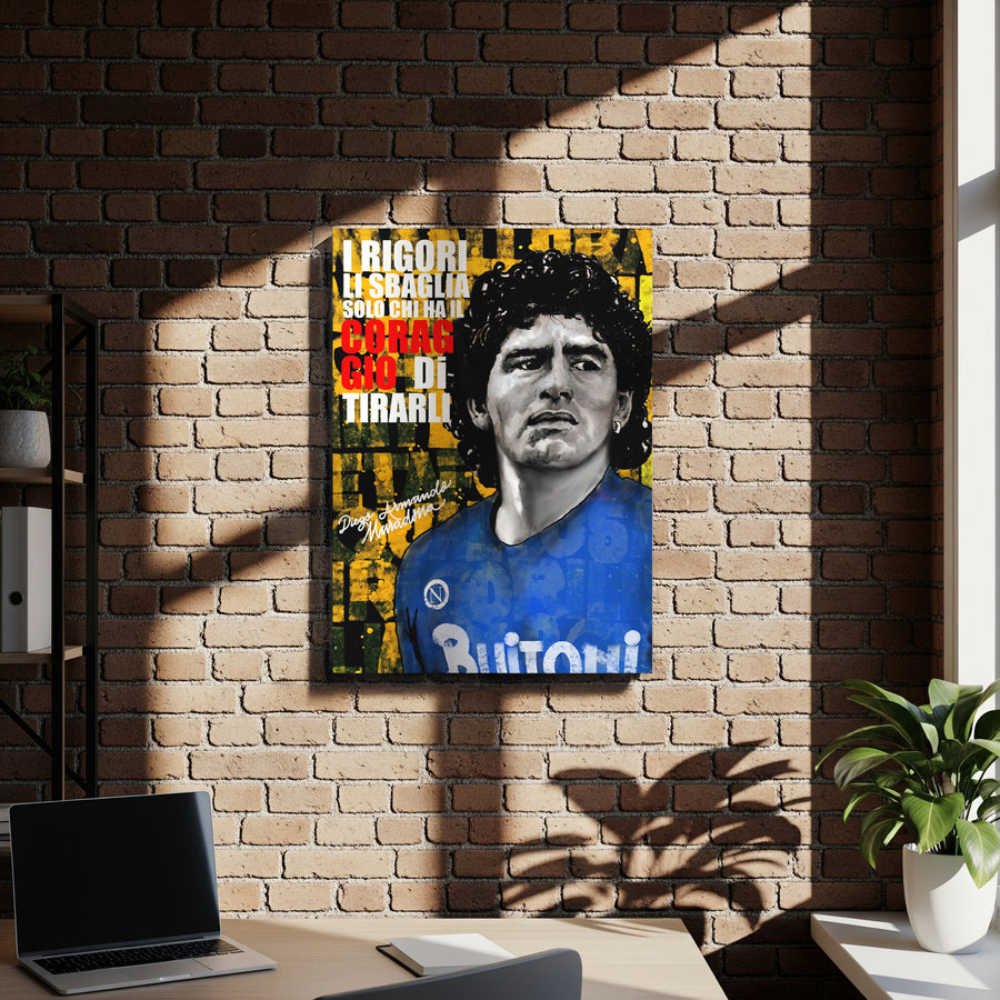 Poster 30x40 su Tela Maradona | Neapolitan Republic